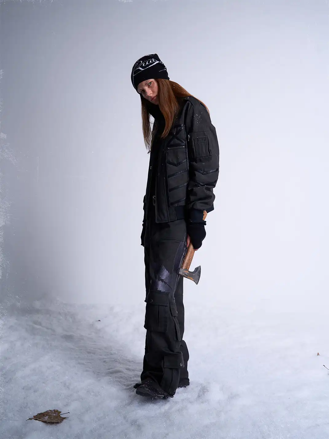 noEmosen | Embroidered Workwear Canvas Pants