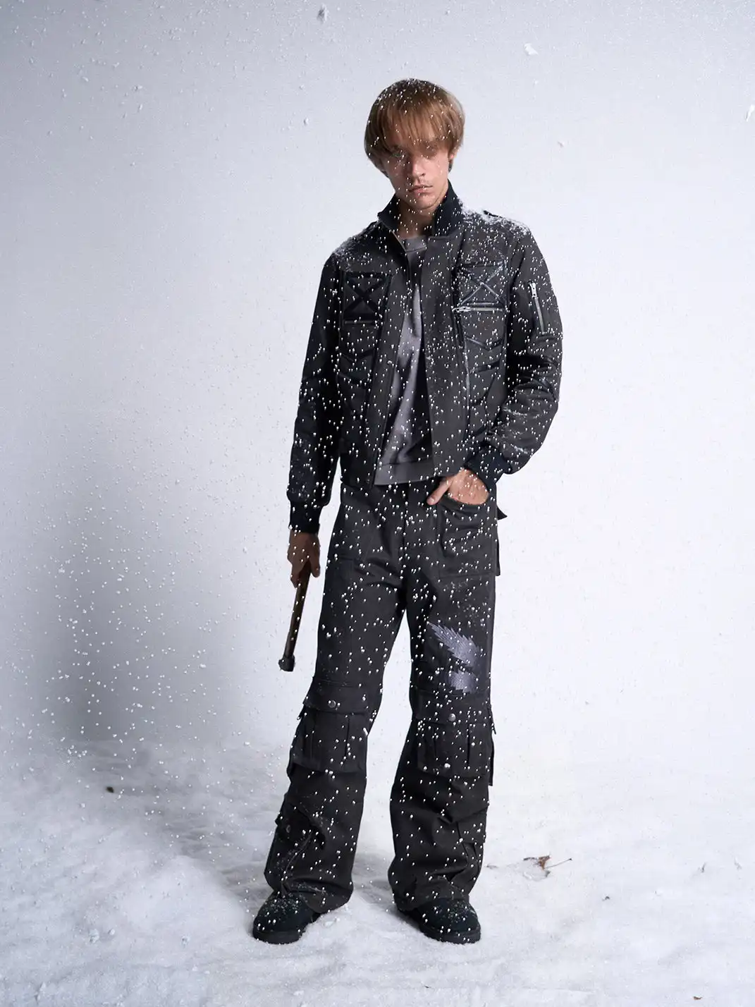noEmosen | Embroidered Workwear Canvas Pants