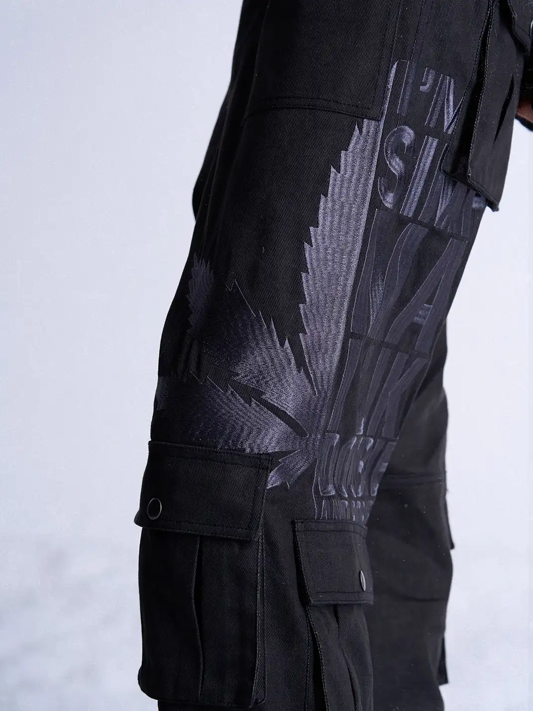 noEmosen | Embroidered Workwear Canvas Pants