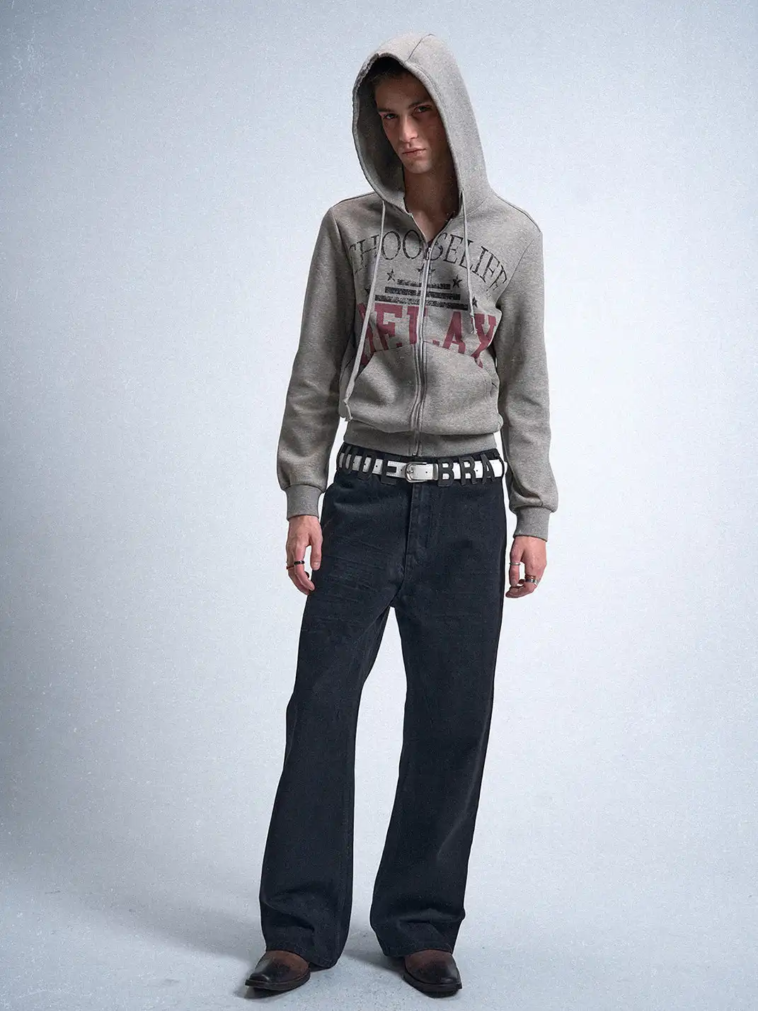 noEmosen | Distressed All-Over Print Hoodie