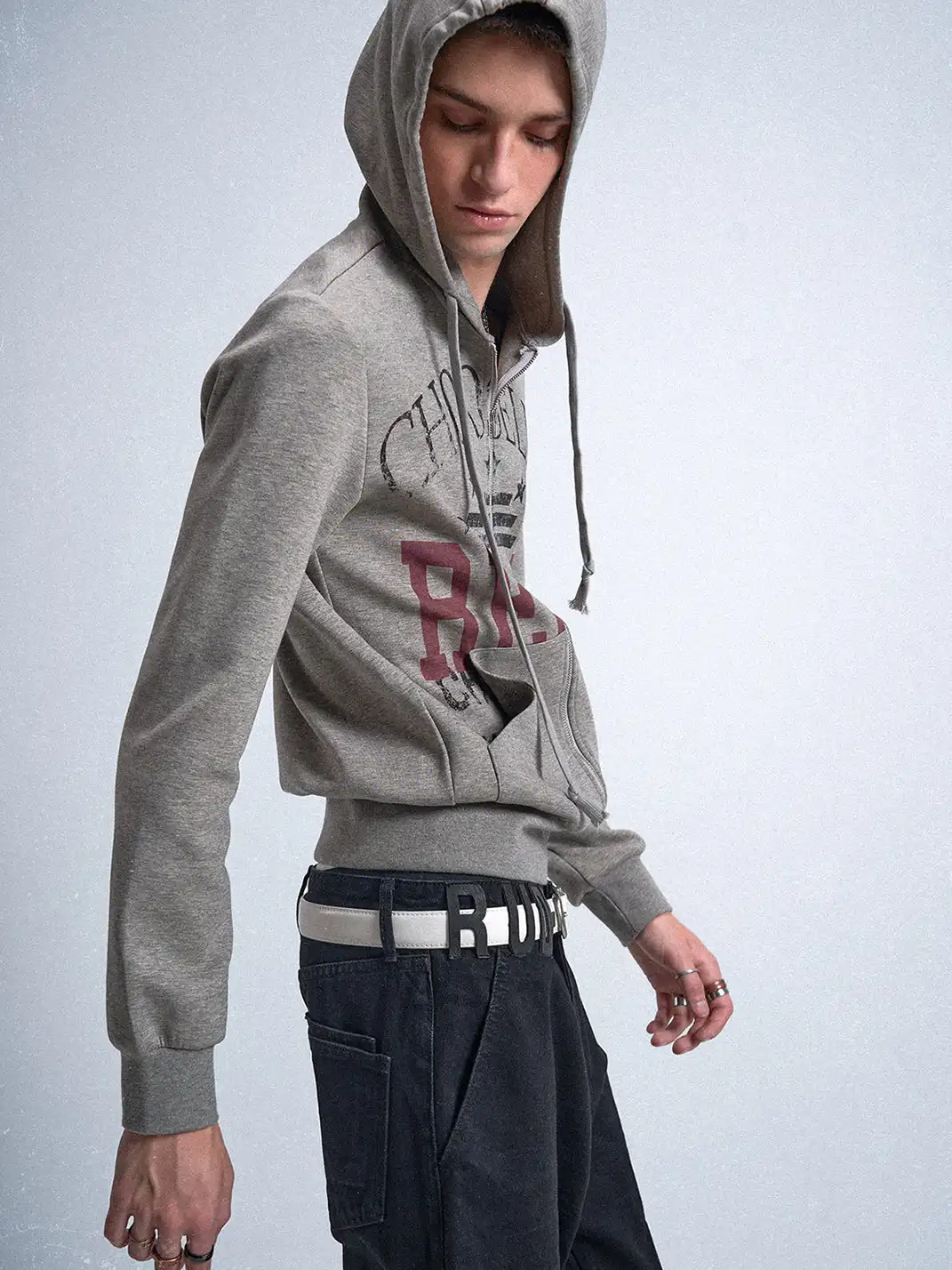 noEmosen | Distressed All-Over Print Hoodie