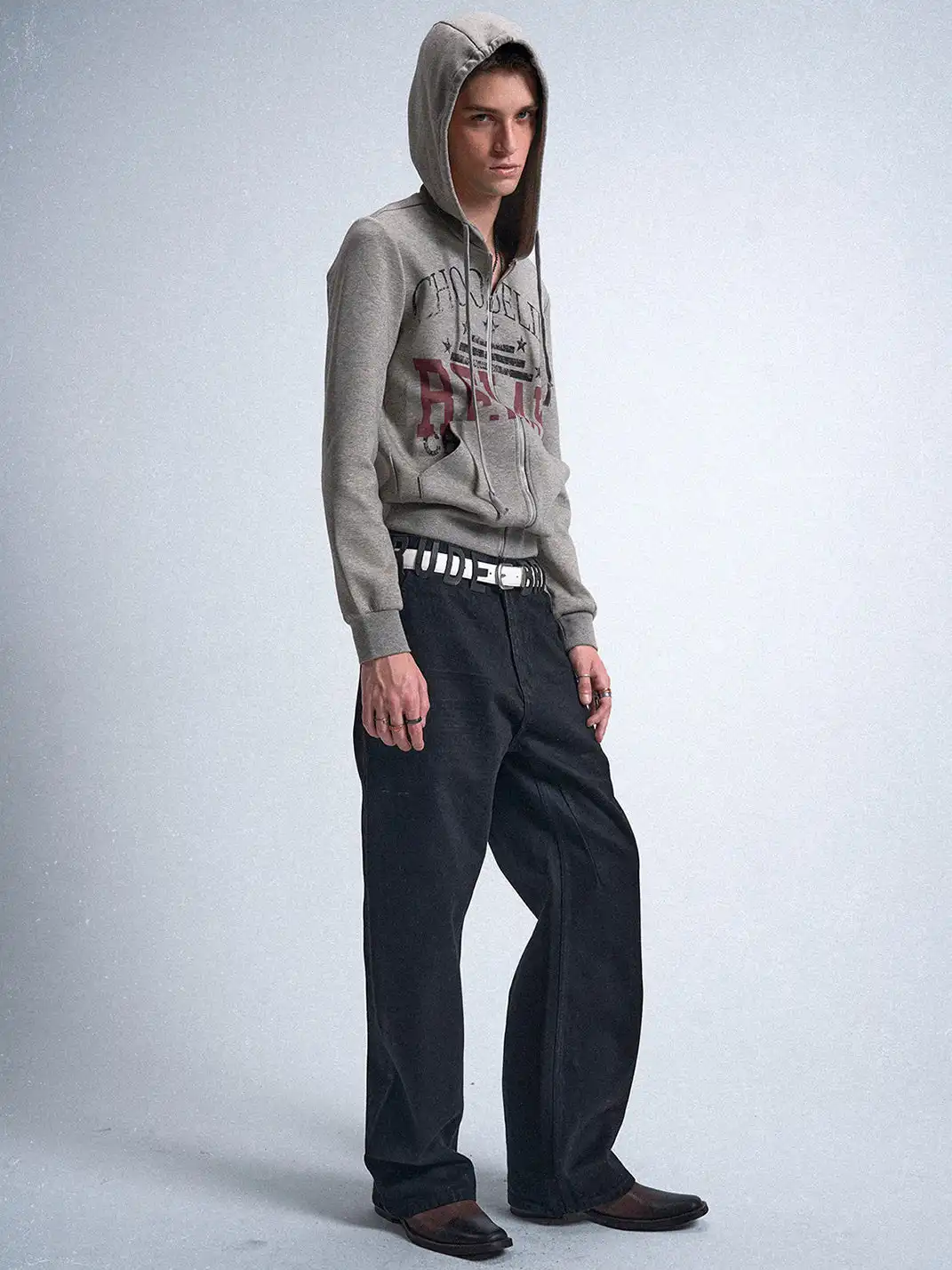 noEmosen | Distressed All-Over Print Hoodie