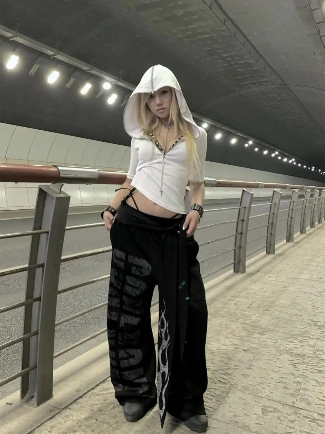noEmosen | Slogan Ribbon Straight-Leg Sweatpants