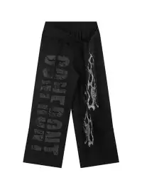 noEmosen | Slogan Ribbon Straight-Leg Sweatpants