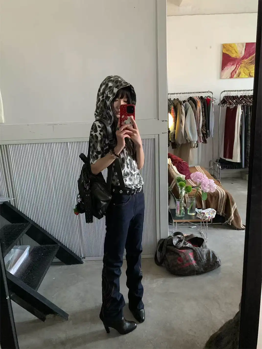 noEmosen | Totem Chain Embroidered Jeans