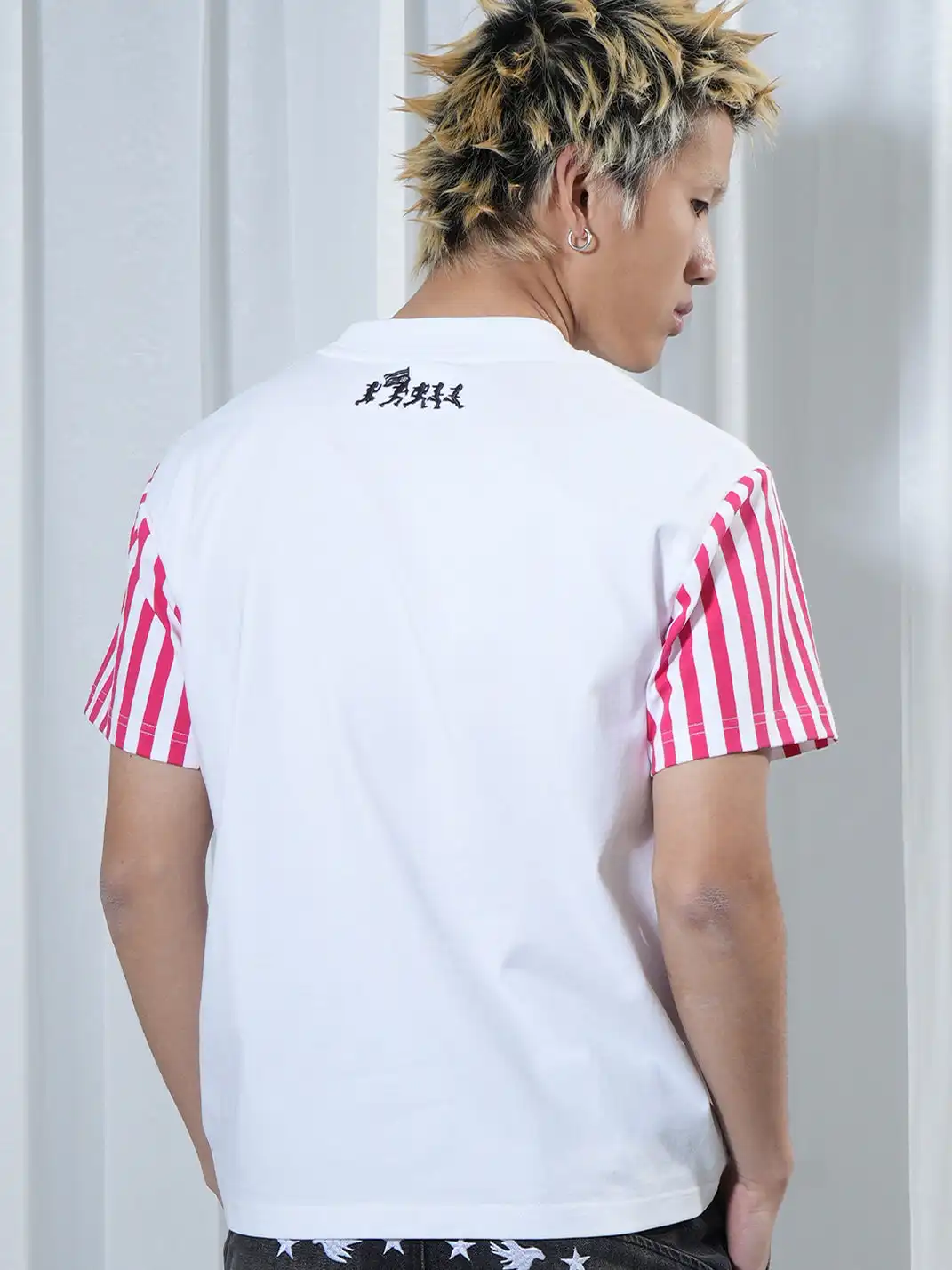 Vinkid | War Soldier Striped Short-Sleeved Shirt