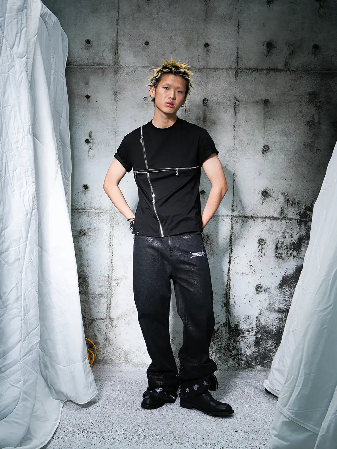 Vinkid | Cross Zipper Short Sleeve