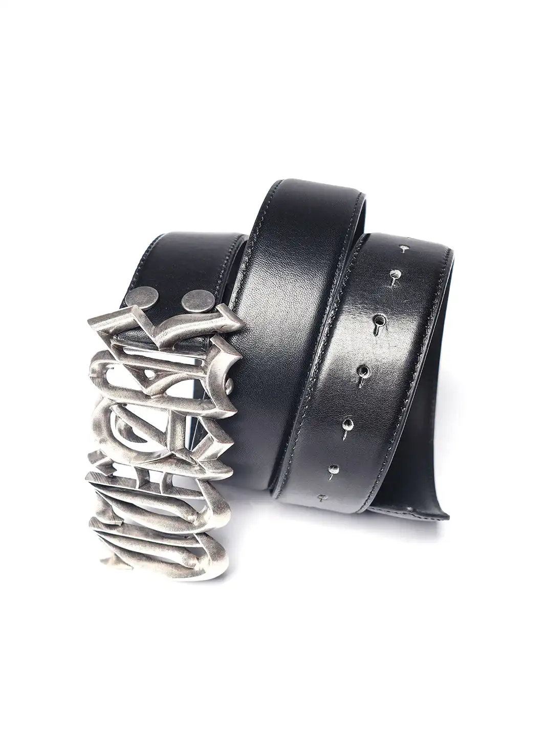PCCVISION | Antique Silver Top-Grain Cowhide Belt