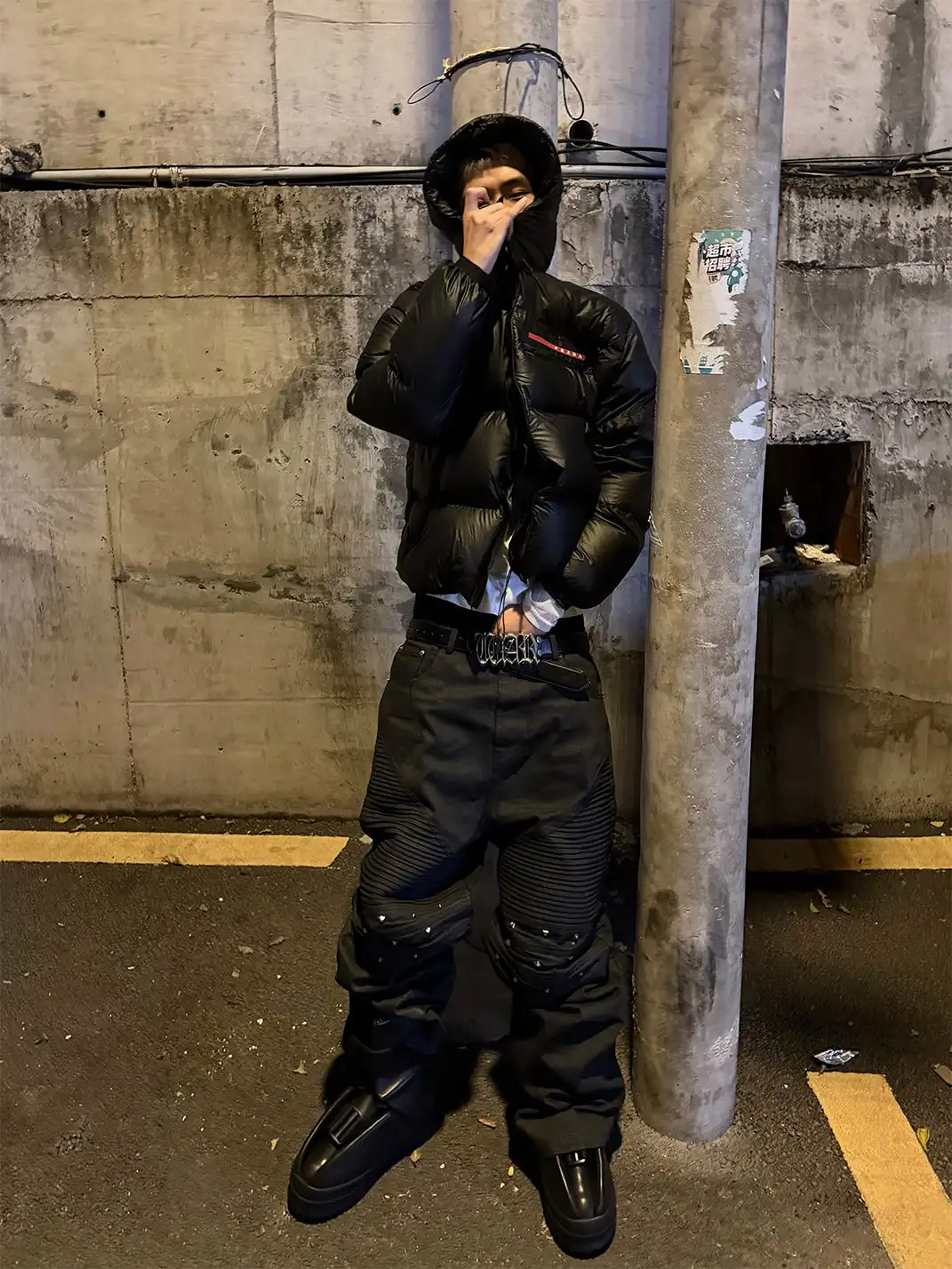 GOJOYJINNI | Riveted Motorcycle Waxed Jeans