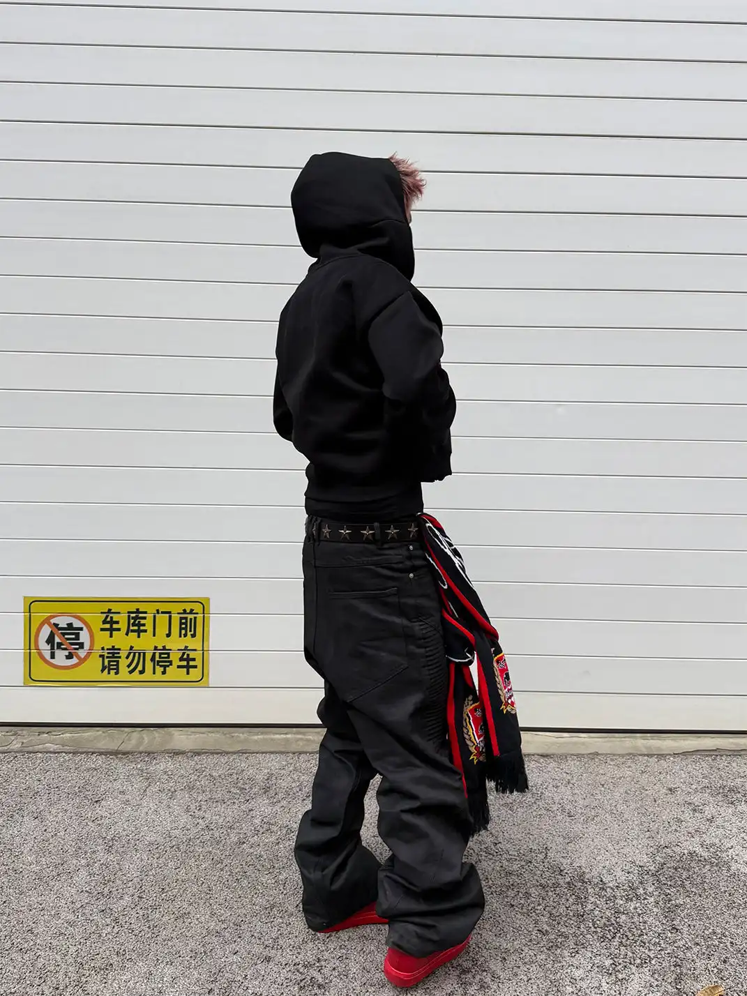 GOJOYJINNI | Riveted Motorcycle Waxed Jeans