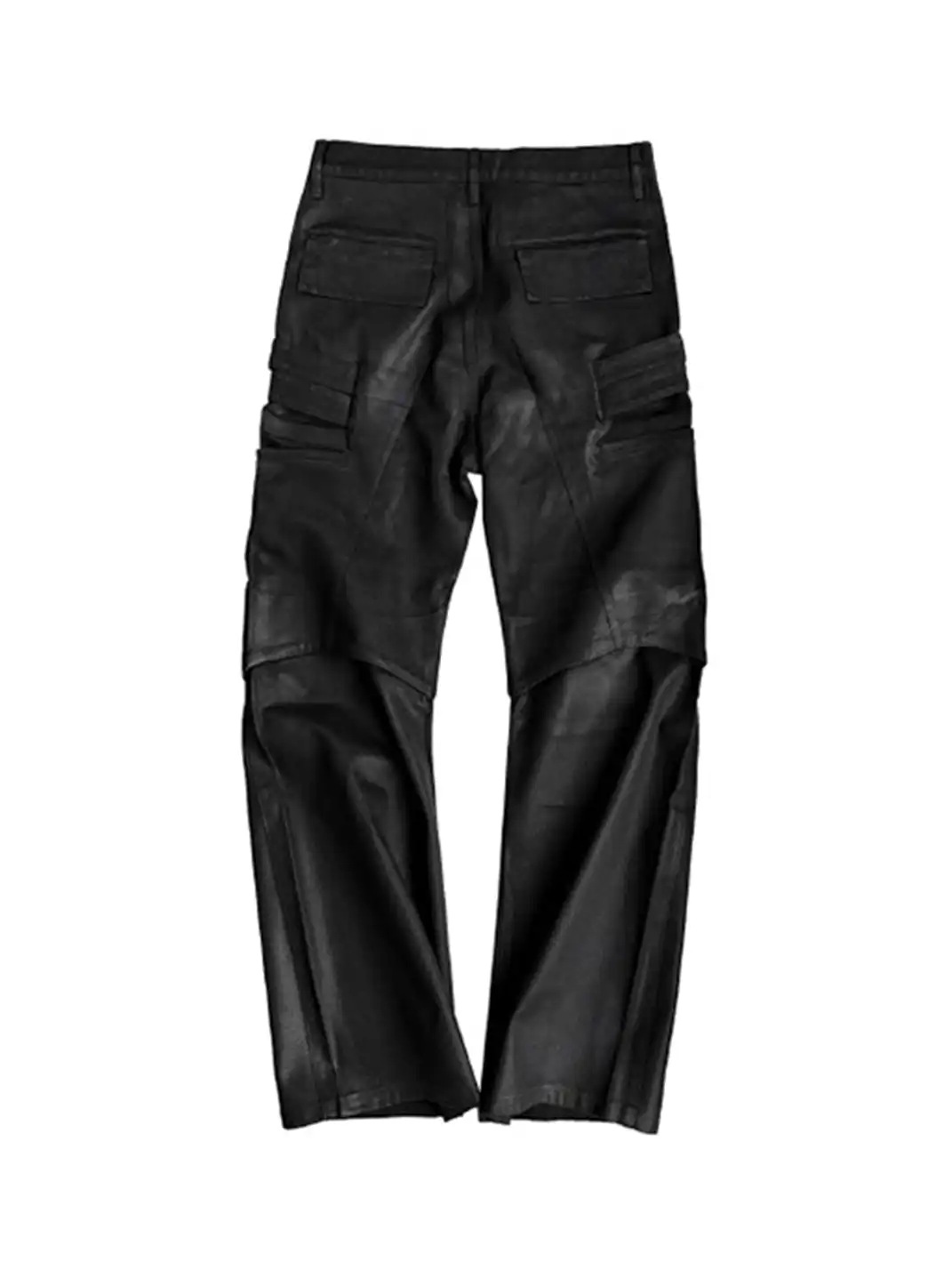 GOJOYJINNI | Double-Knee Lace-Up Curved Jeans
