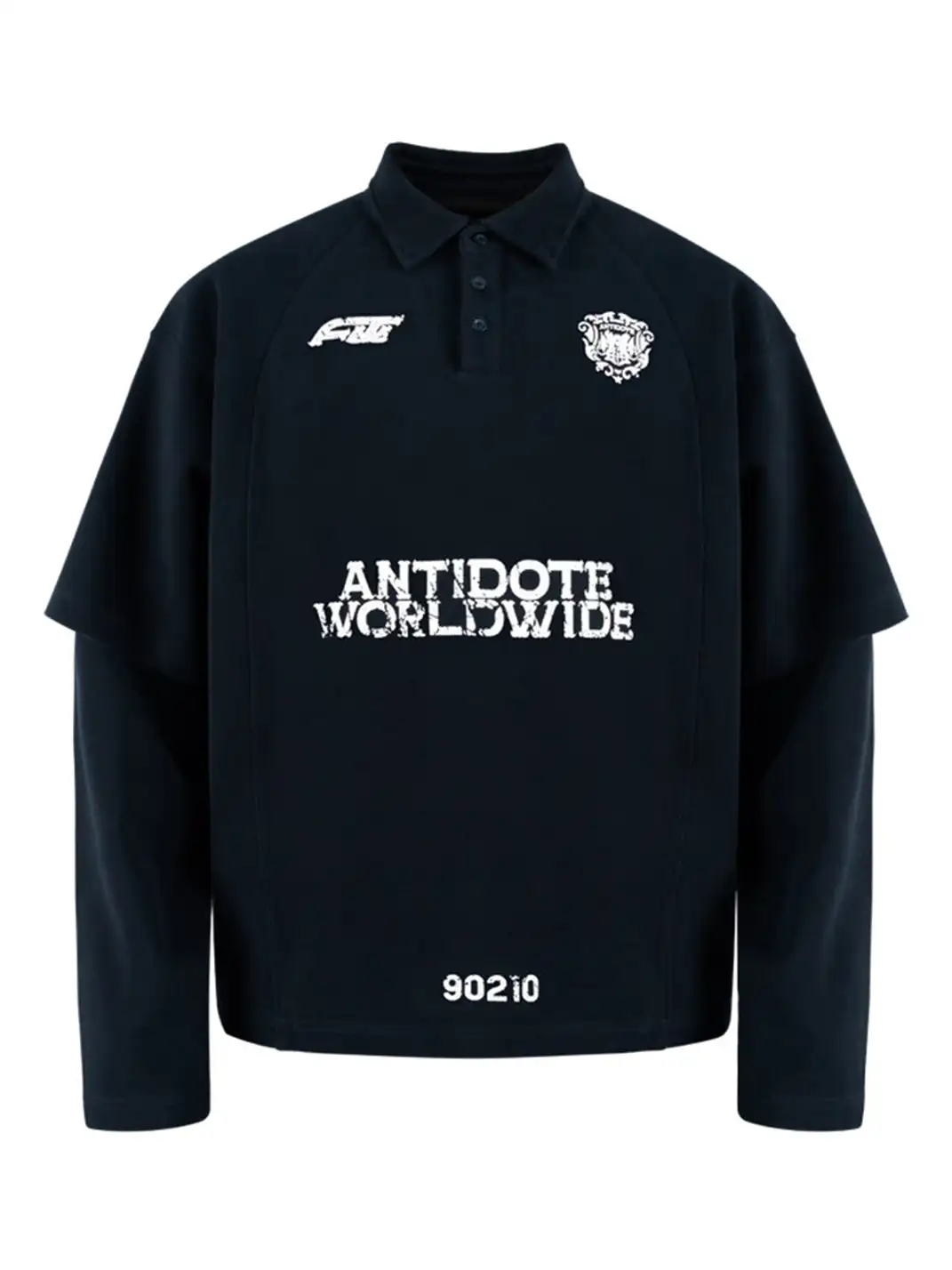 ANTIDOTE | Faux Two-Piece Badge Polo Shirt