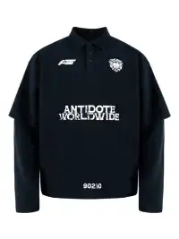 ANTIDOTE | Faux Two-Piece Badge Polo Shirt