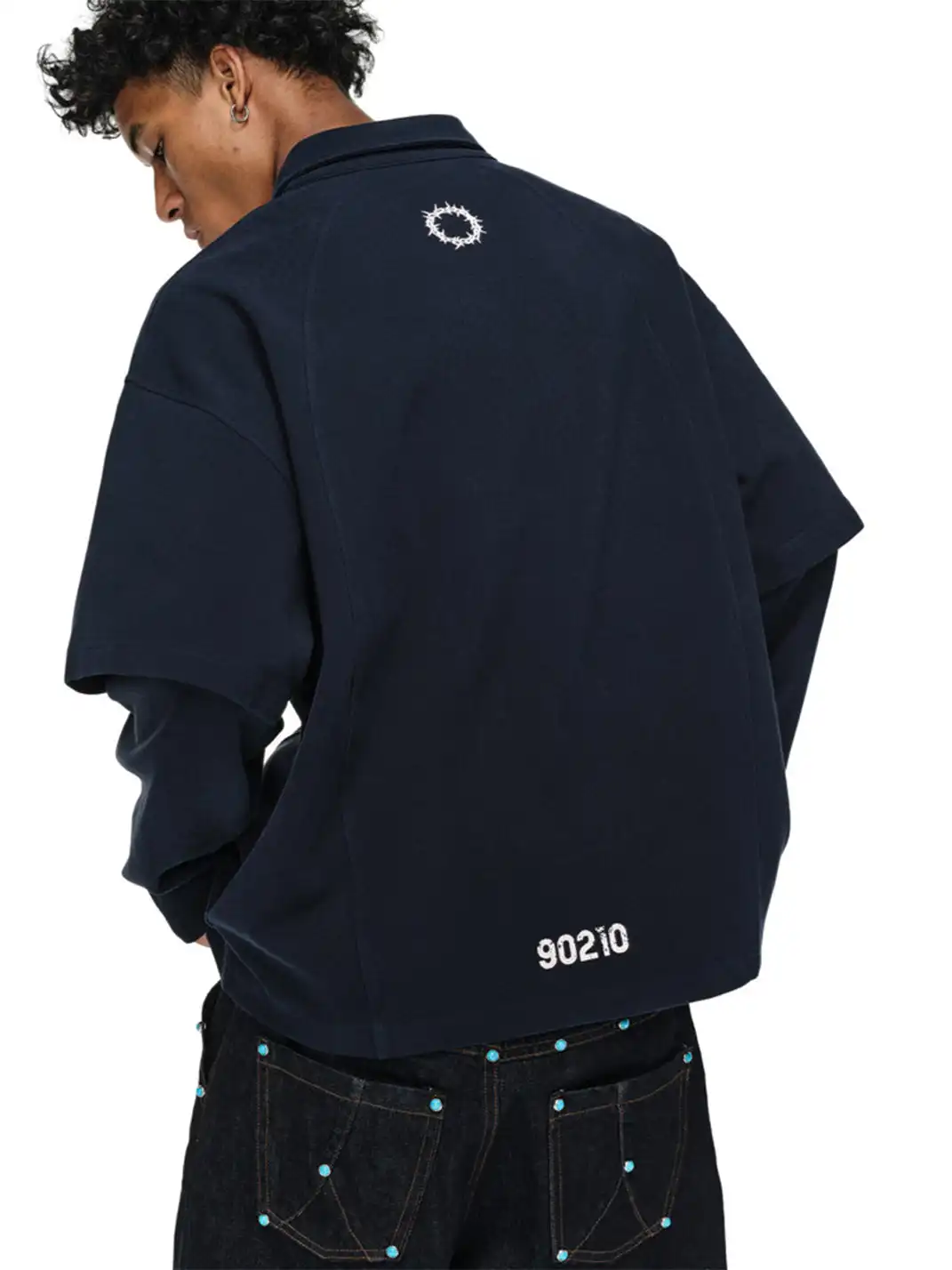 ANTIDOTE | Faux Two-Piece Badge Polo Shirt