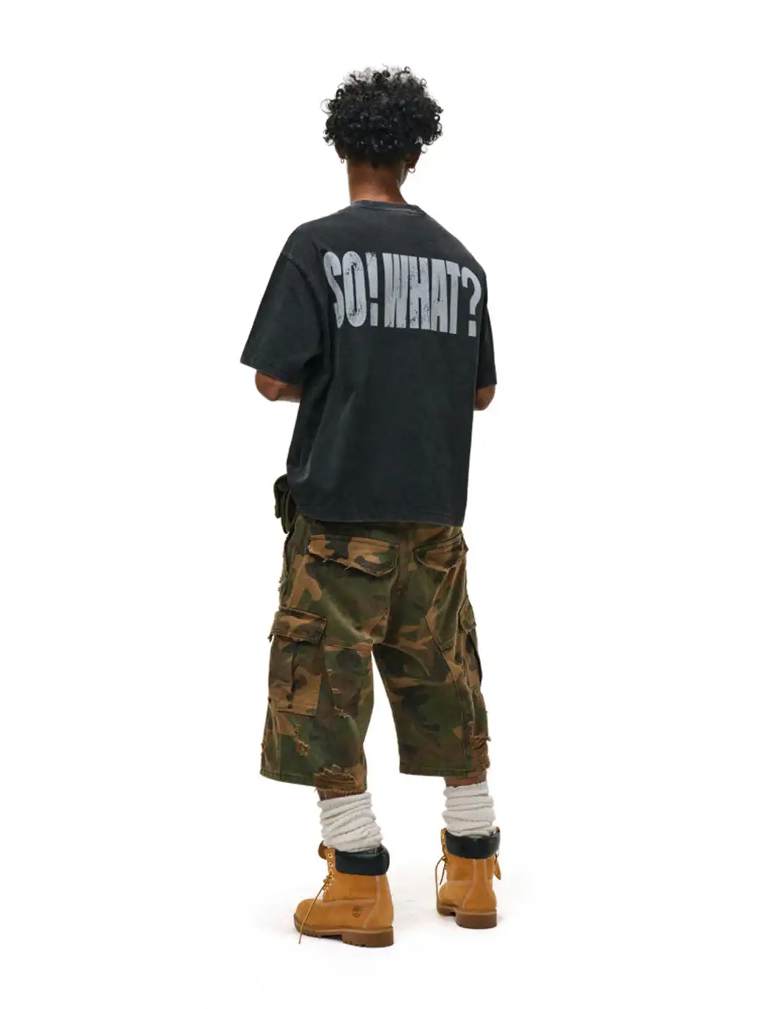 ANTIDOTE | Camouflage Ripped Cargo Pants