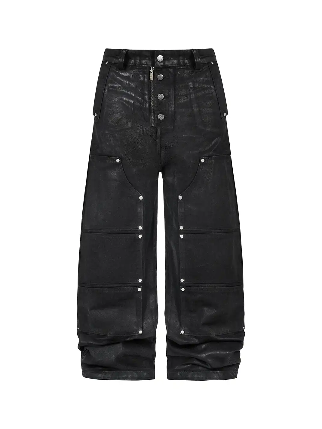 ANTIDOTE | Distressed Button-Down Knee-Length Cargo Pants