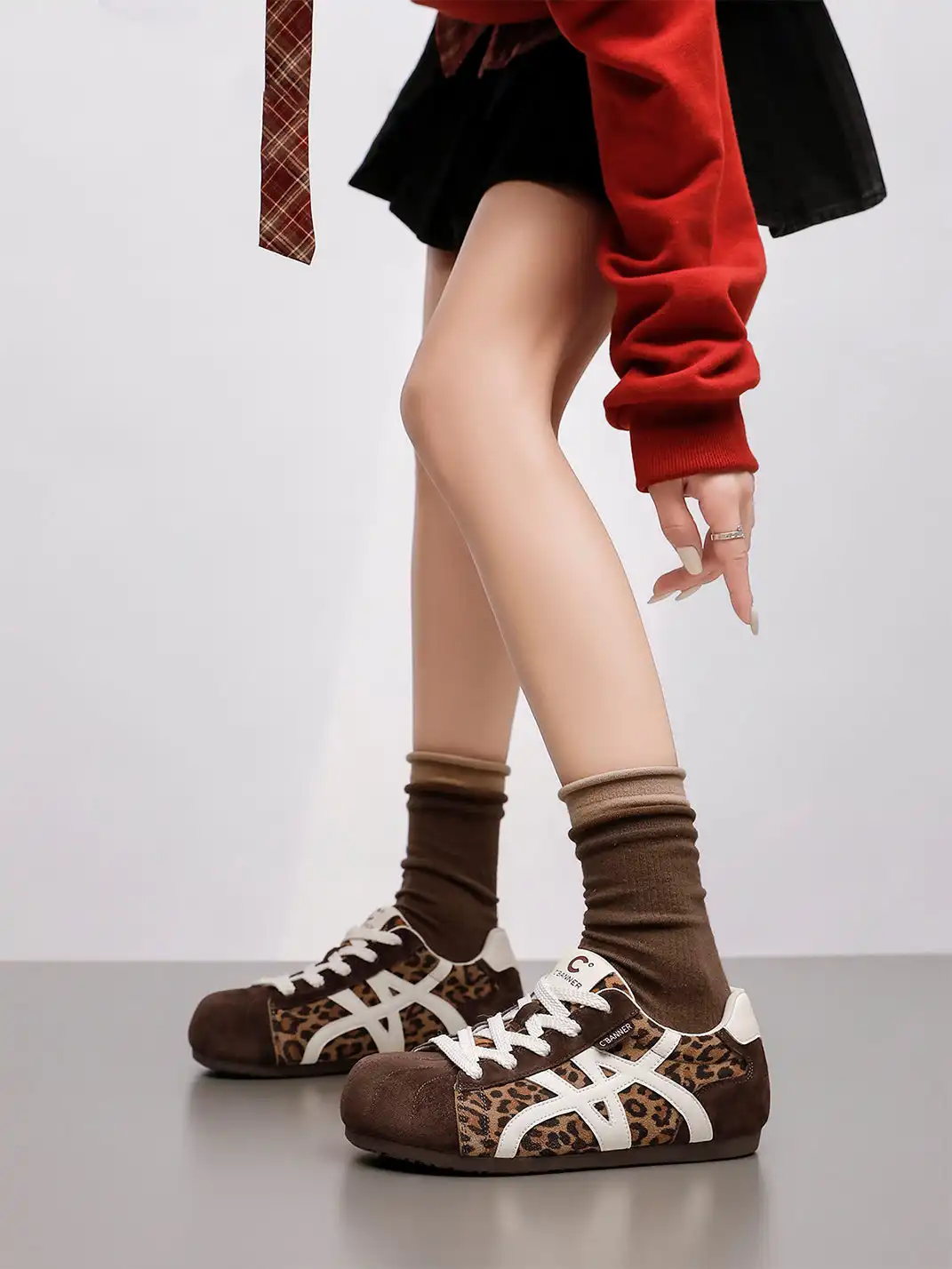 C.BANNER | Leopard Print German Training Shoes