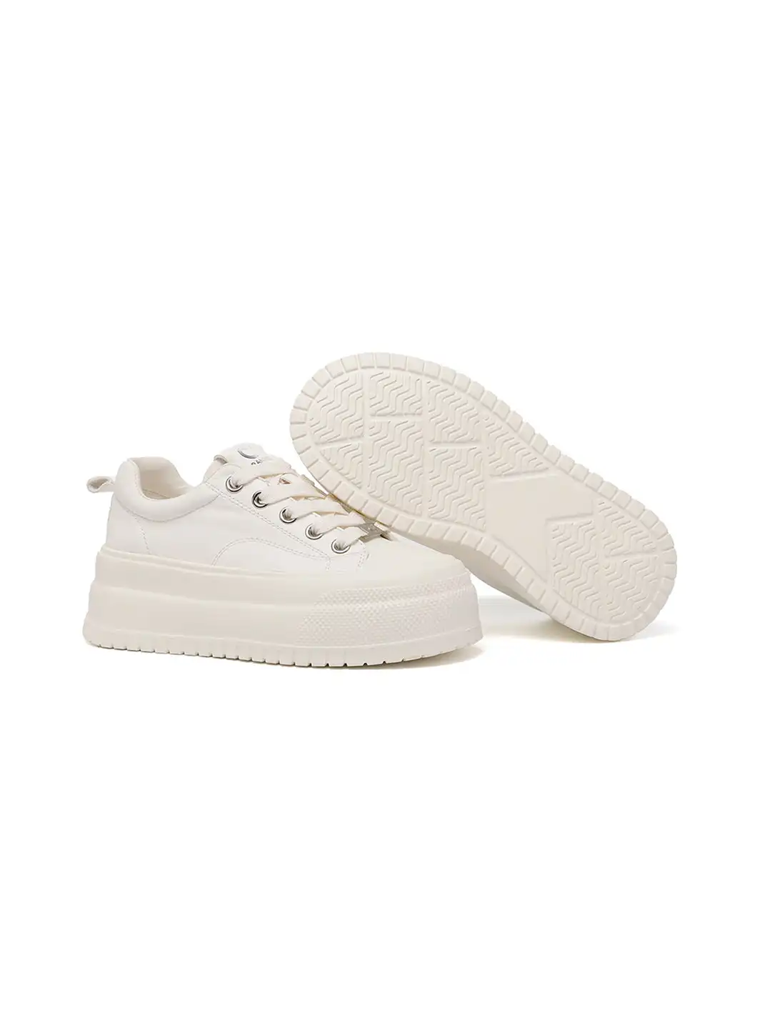C.BANNER | Platform White Sneakers