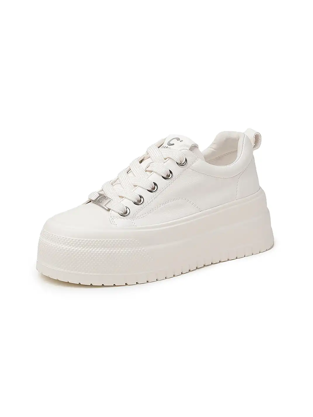 C.BANNER | Platform White Sneakers