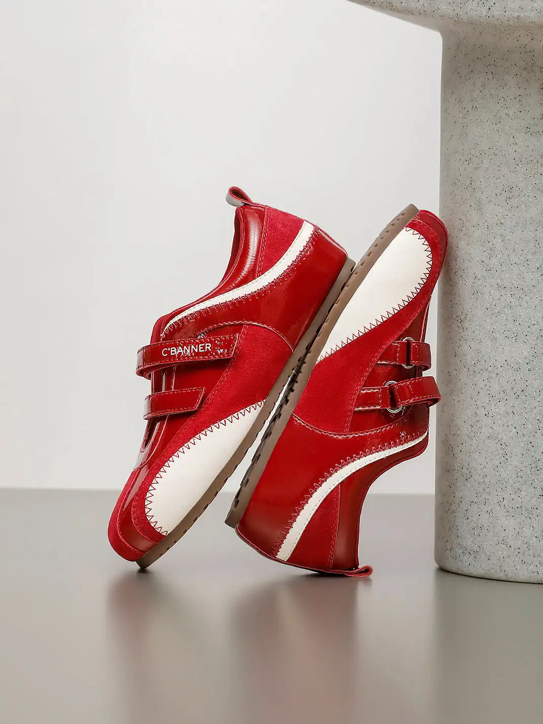 C.BANNER | Velcro Low-Cut Ballet Flats