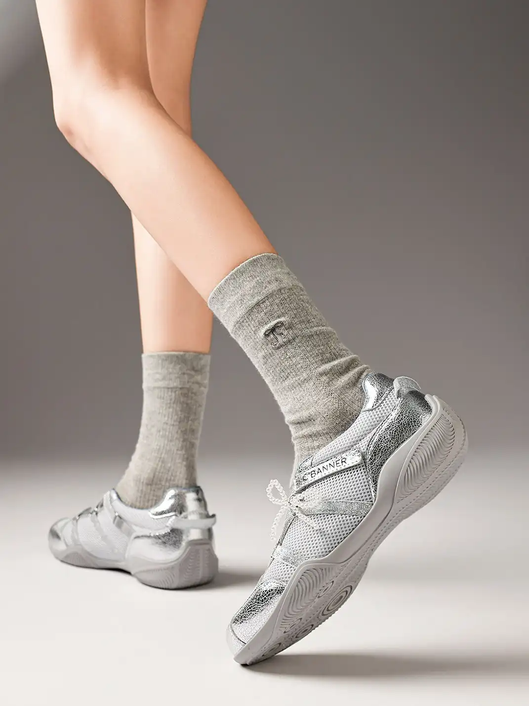 C.BANNER | Pearl Mesh Ballet Shoes