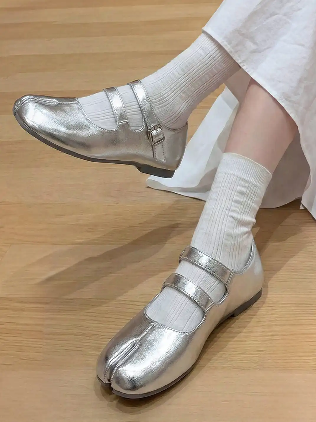 EBLAN | Lambskin Split-Toe Ballet Shoes