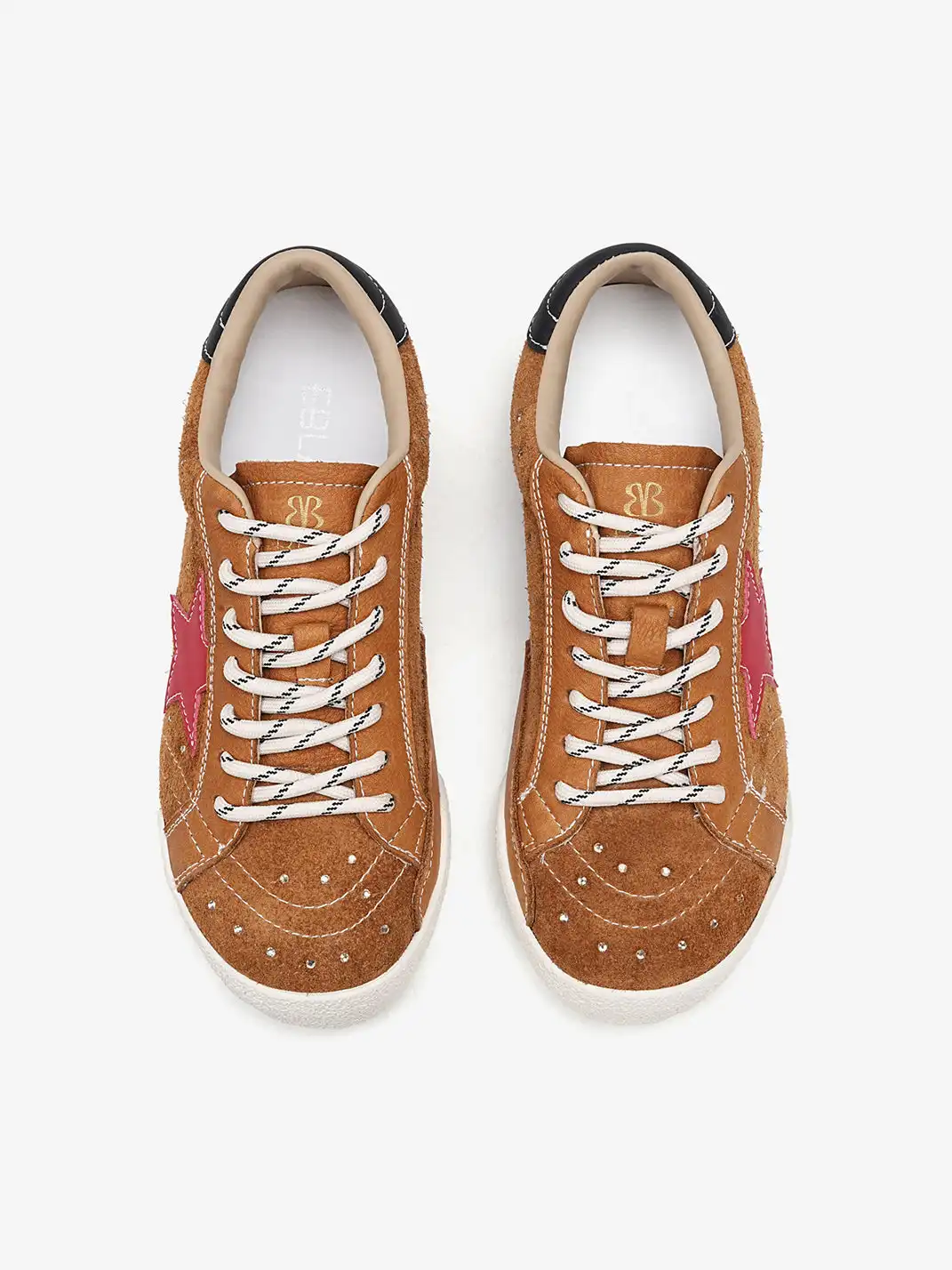 EBLAN | Retro Rhinestone Star Sneakers
