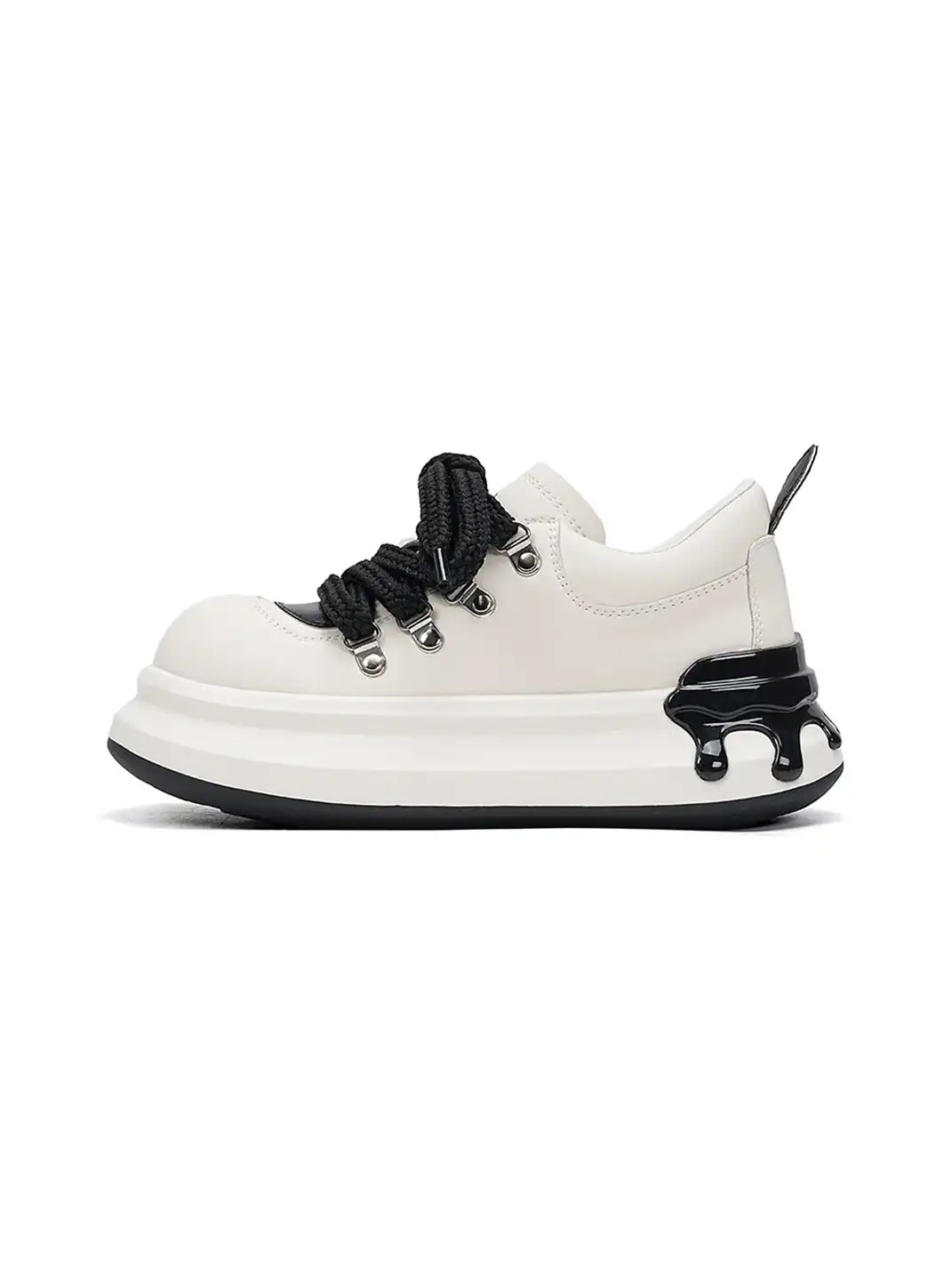 EBLAN | Retro Chunky Sneakers with Melting Sole Accent