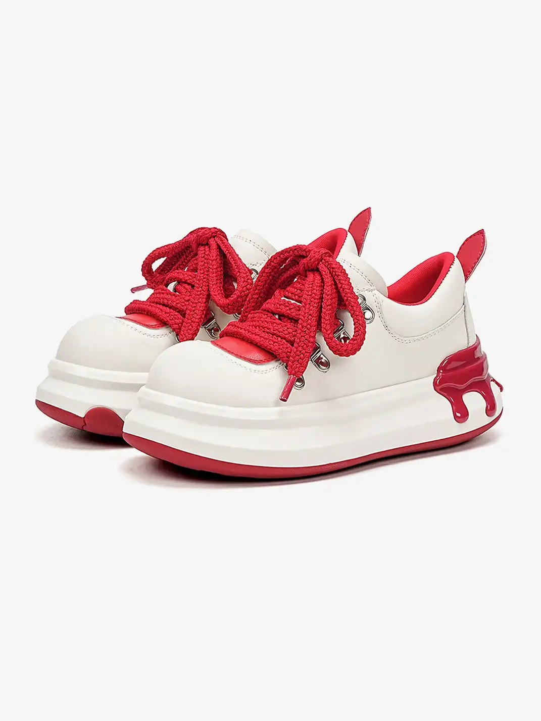 EBLAN | Retro Chunky Sneakers with Melting Sole Accent