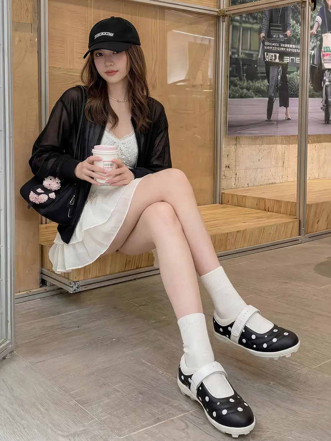 EBLAN | Polka Dot Light Sport Mary Janes