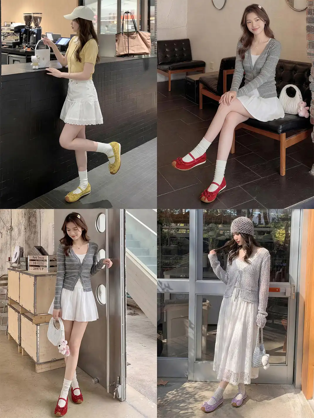 EBLAN | Bow-Adorned Ballet Shoes