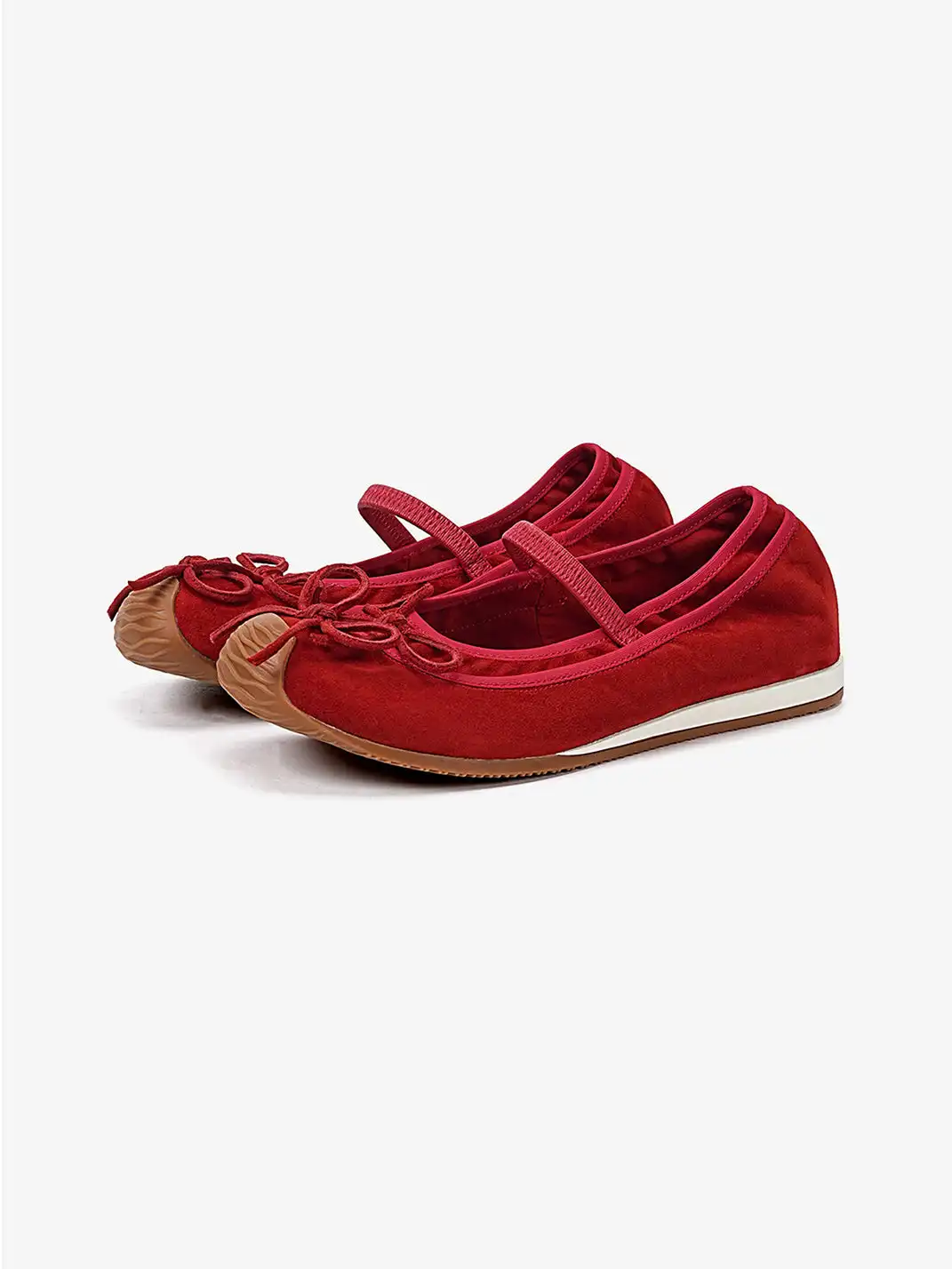 EBLAN | Bow-Adorned Ballet Shoes