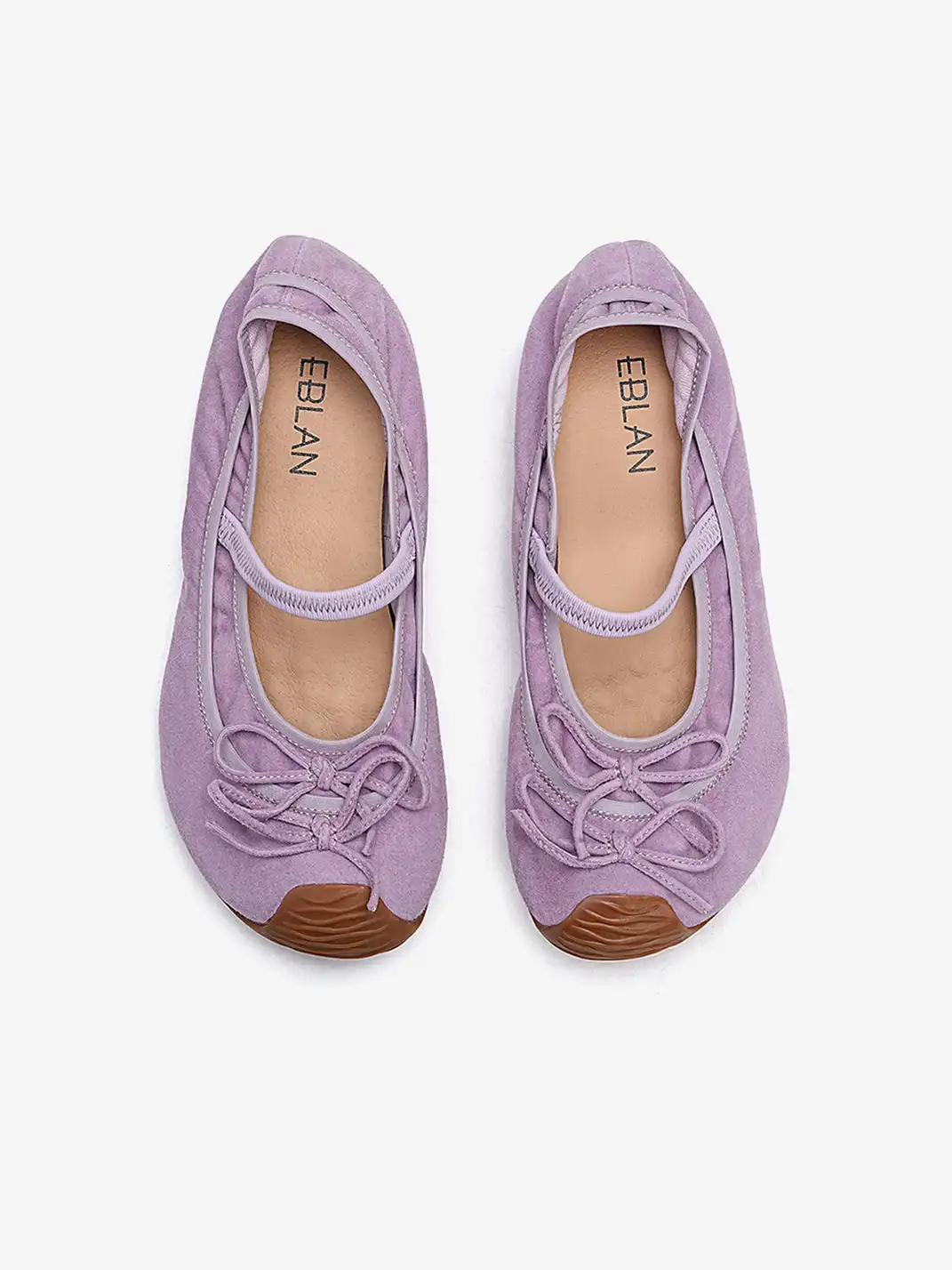 EBLAN | Bow-Adorned Ballet Shoes
