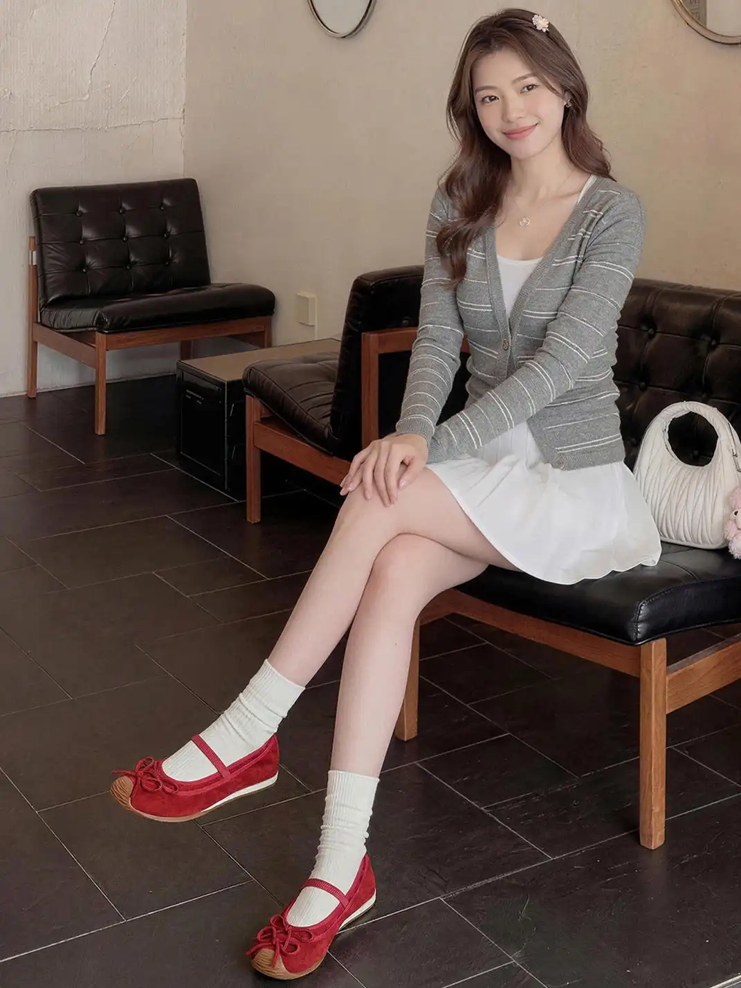 EBLAN | Bow-Adorned Ballet Shoes