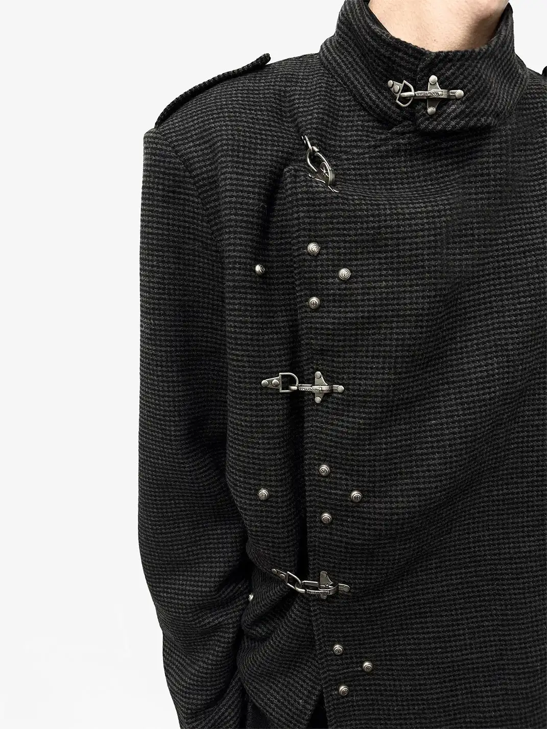 WANNA LAB | Houndstooth Fencing Jacket With Lobster Button