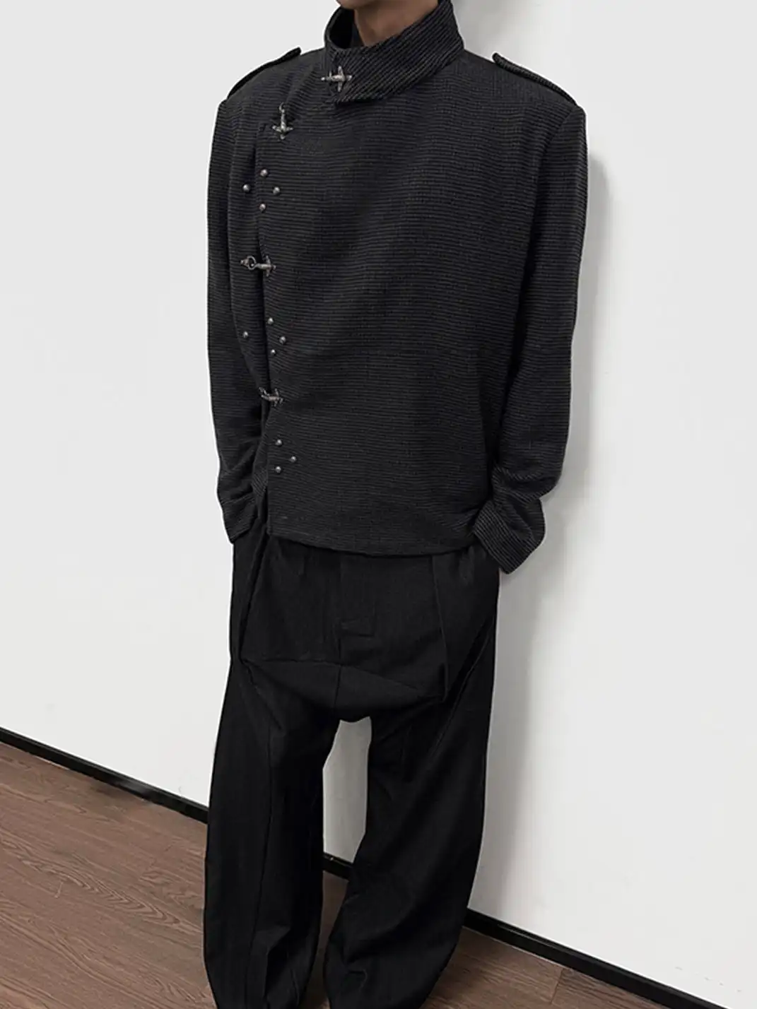 WANNA LAB | Houndstooth Fencing Jacket With Lobster Button