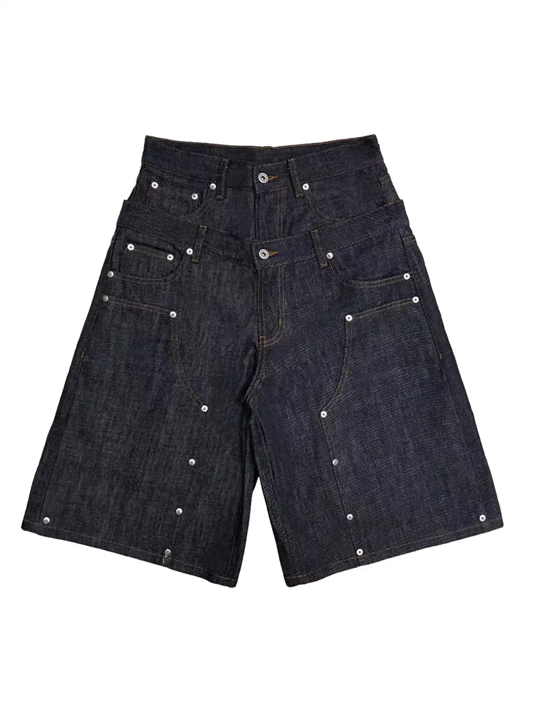 WANNA LAB | Double-Waisted Studded Pants