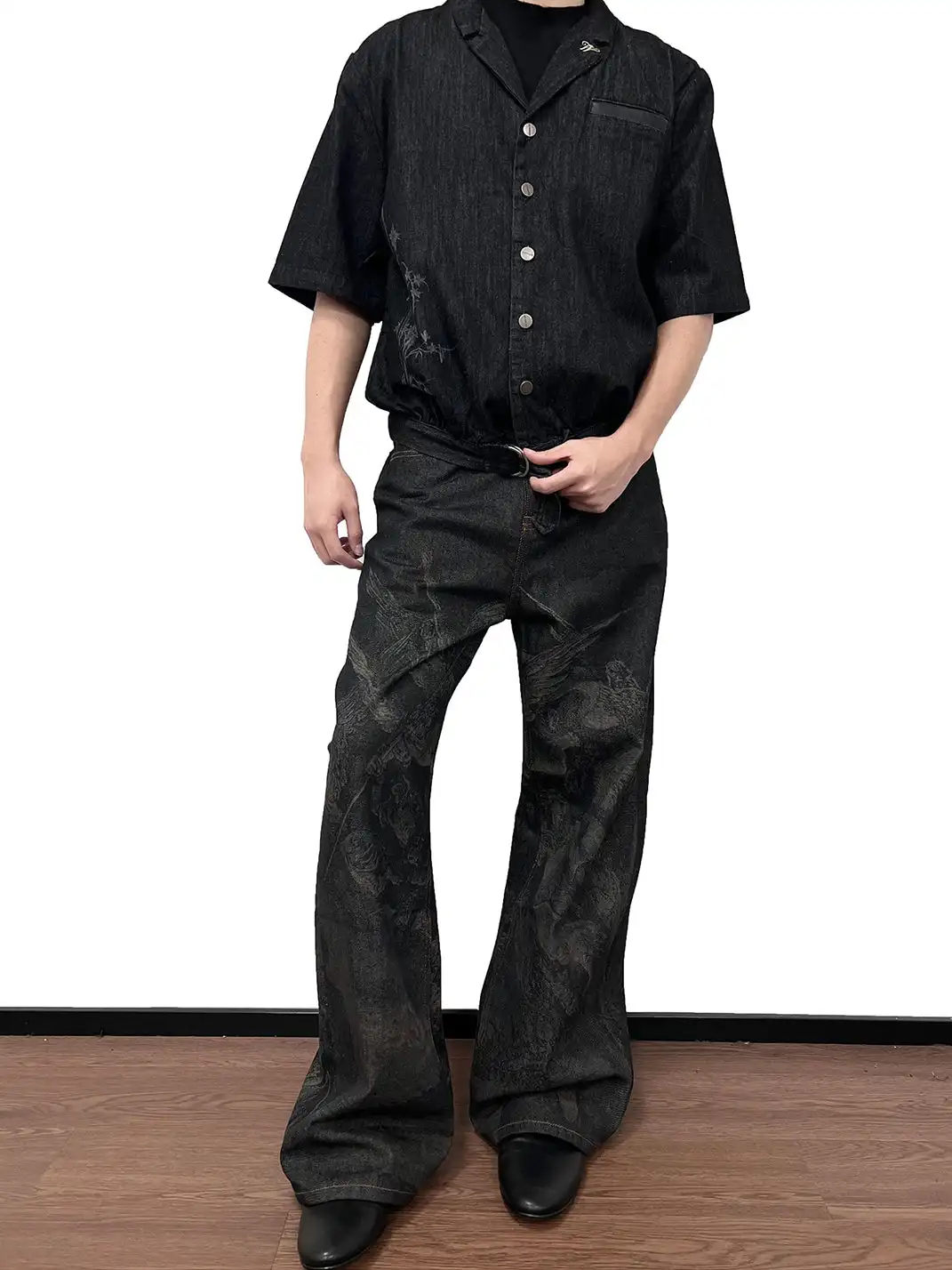 WANNA LAB | "Sword Flower" Adjustable Belt Jacket