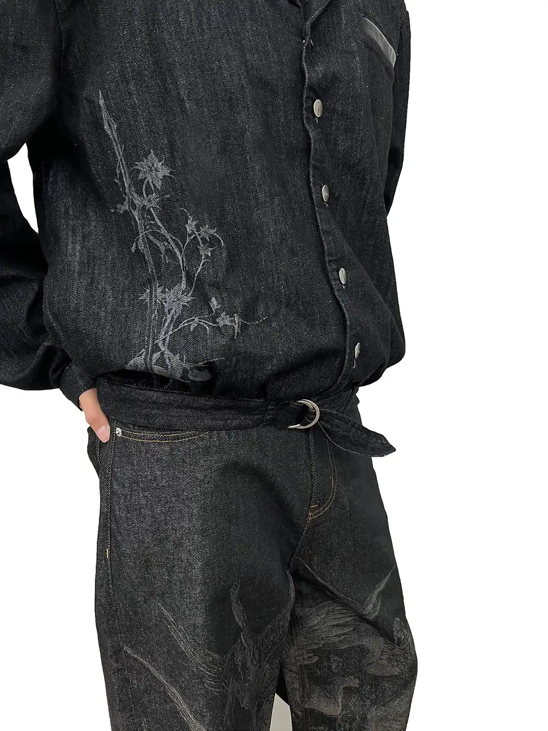 WANNA LAB | "Sword Flower" Adjustable Belt Jacket