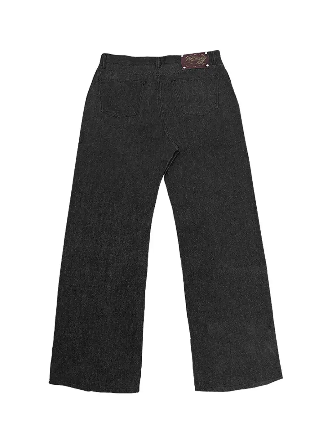 WANNA LAB | Embroidered Raw Denim Jeans