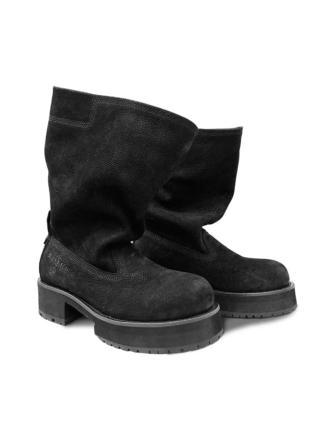 WANNA LAB | Tumbled Nubuck Mid-Calf Boots