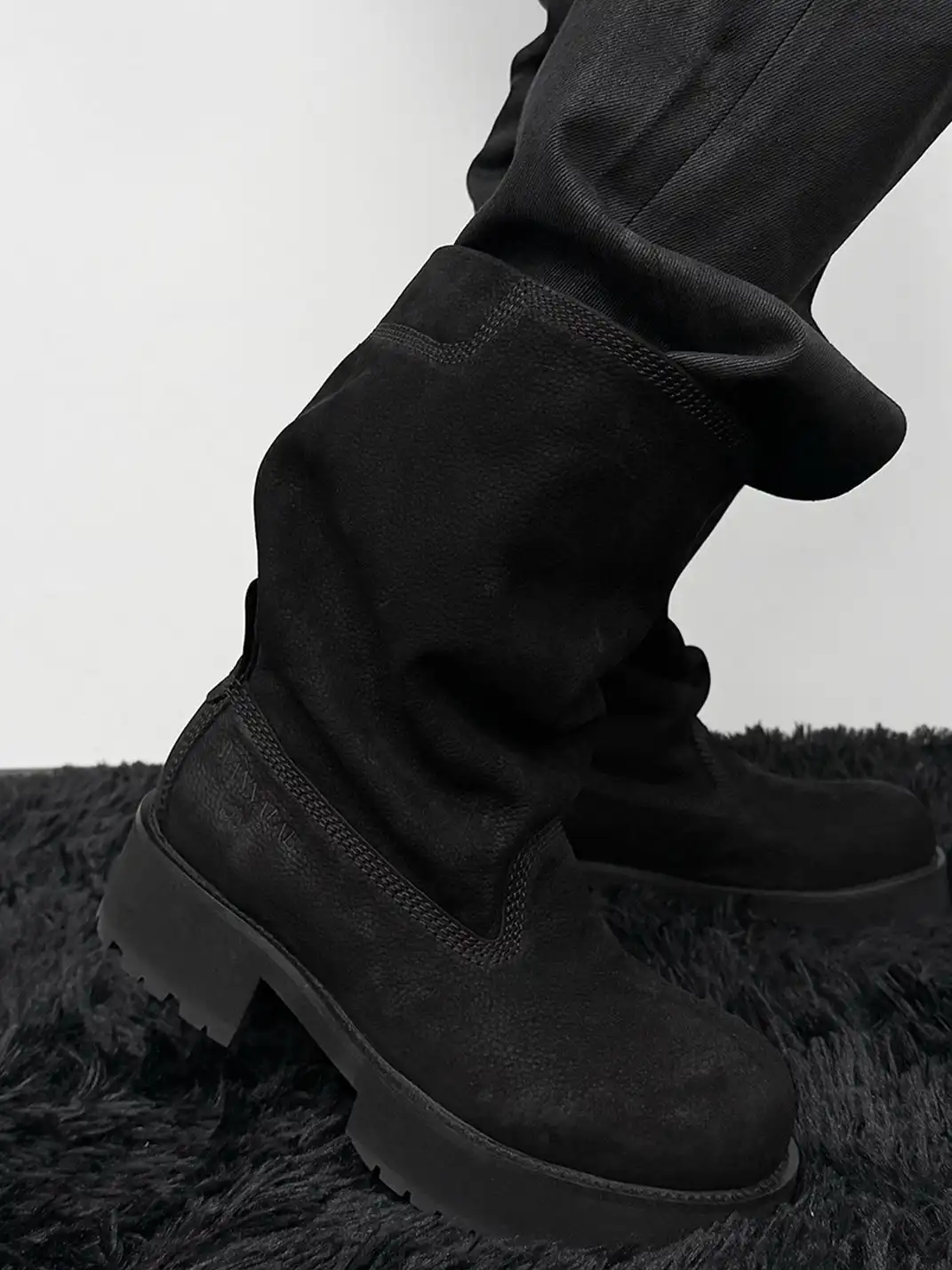 WANNA LAB | Tumbled Nubuck Mid-Calf Boots