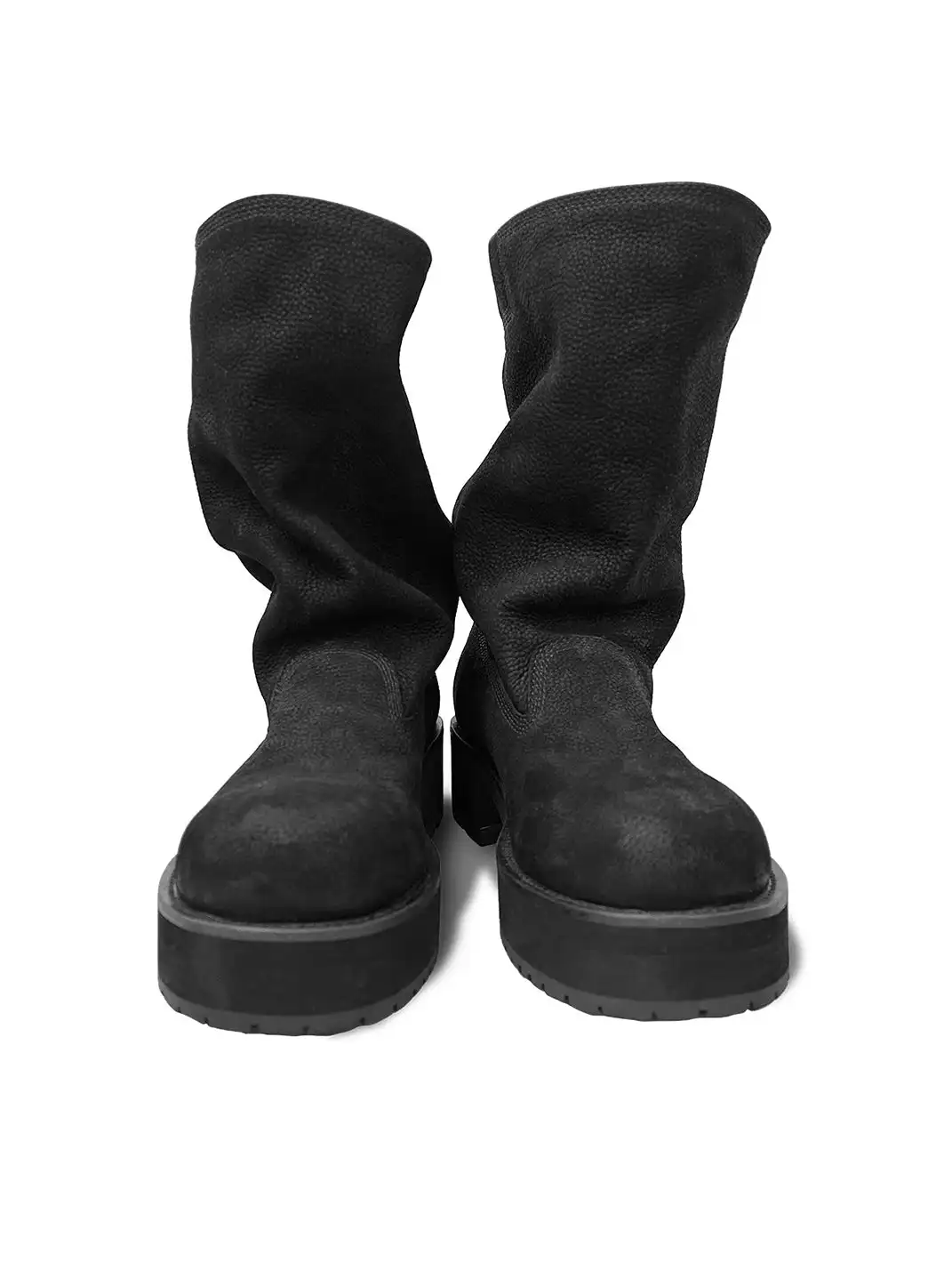 WANNA LAB | Tumbled Nubuck Mid-Calf Boots