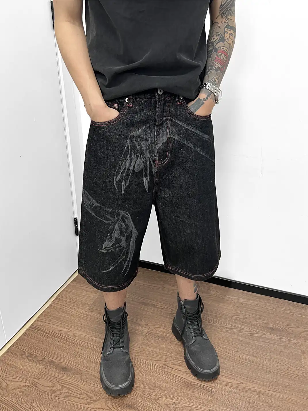 WANNA LAB | "Ghost Hand" Straight Leg Original Jeans