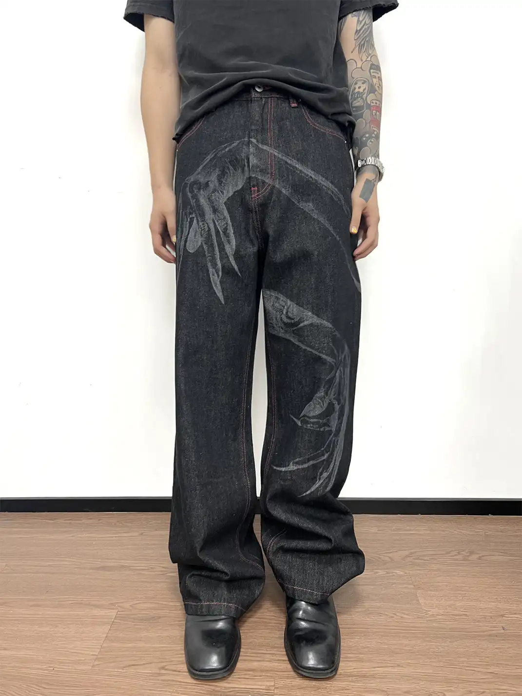 WANNA LAB | "Ghost Hand" Straight Leg Original Jeans
