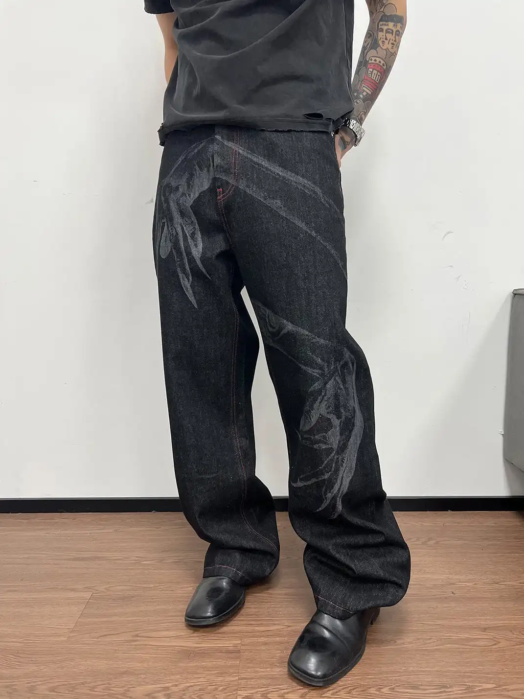 WANNA LAB | "Ghost Hand" Straight Leg Original Jeans