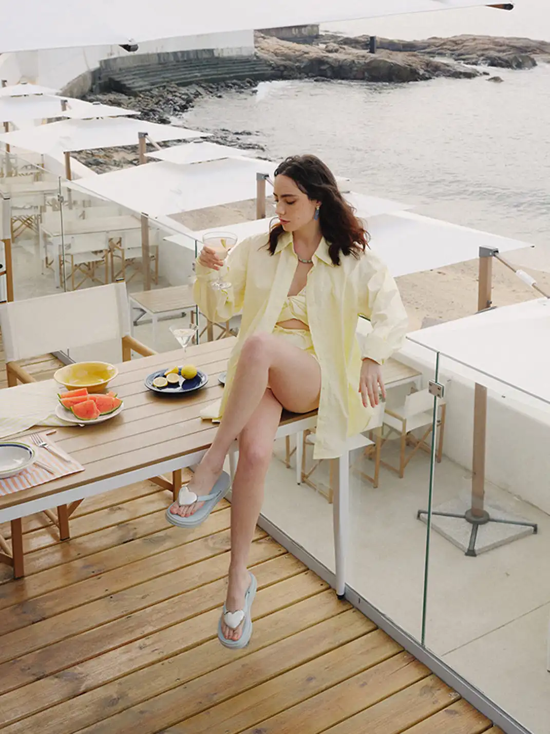 COOLCHAP | Heart-Shaped Platform Flip-Flops
