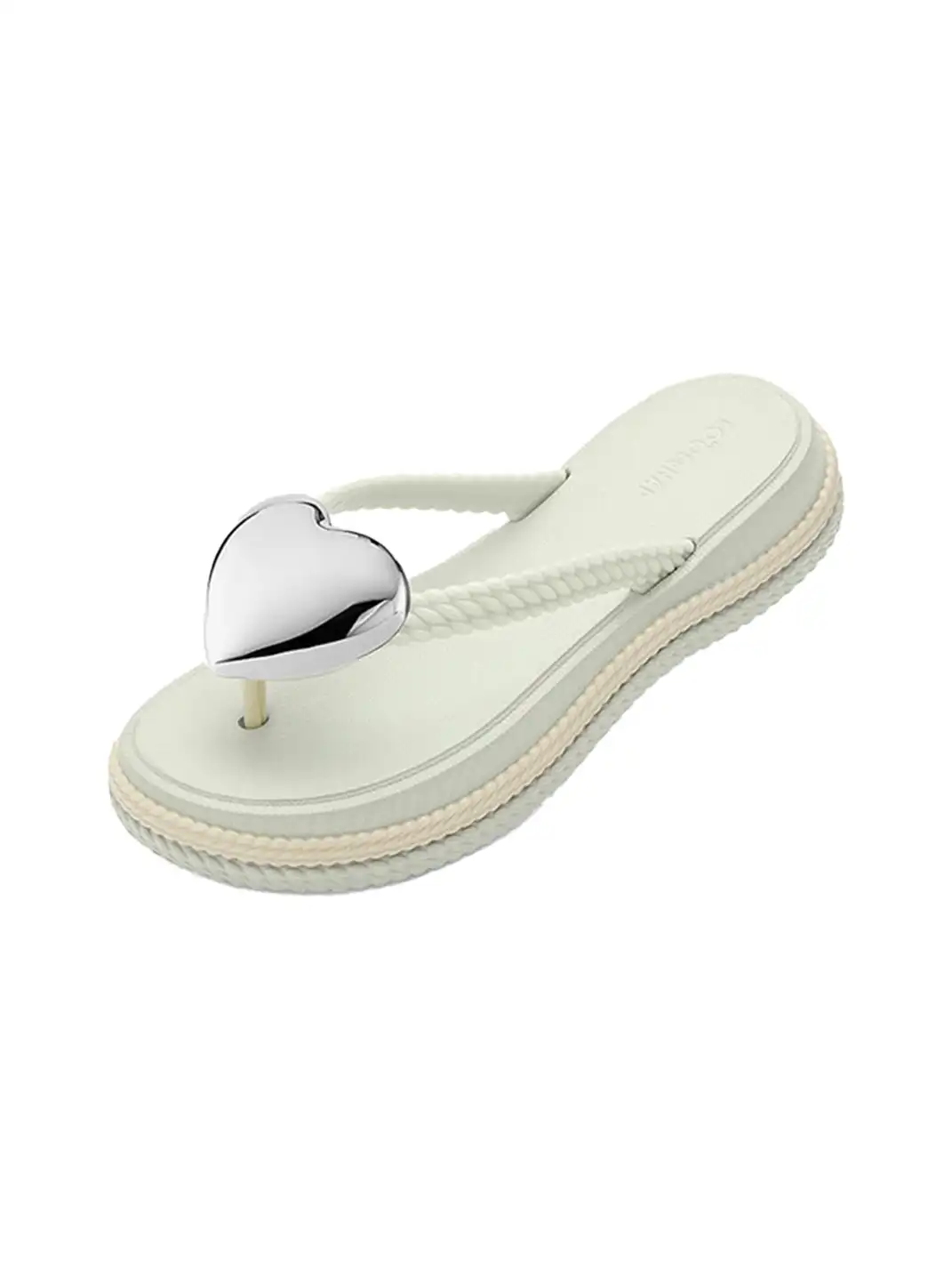 COOLCHAP | Heart-Shaped Platform Flip-Flops
