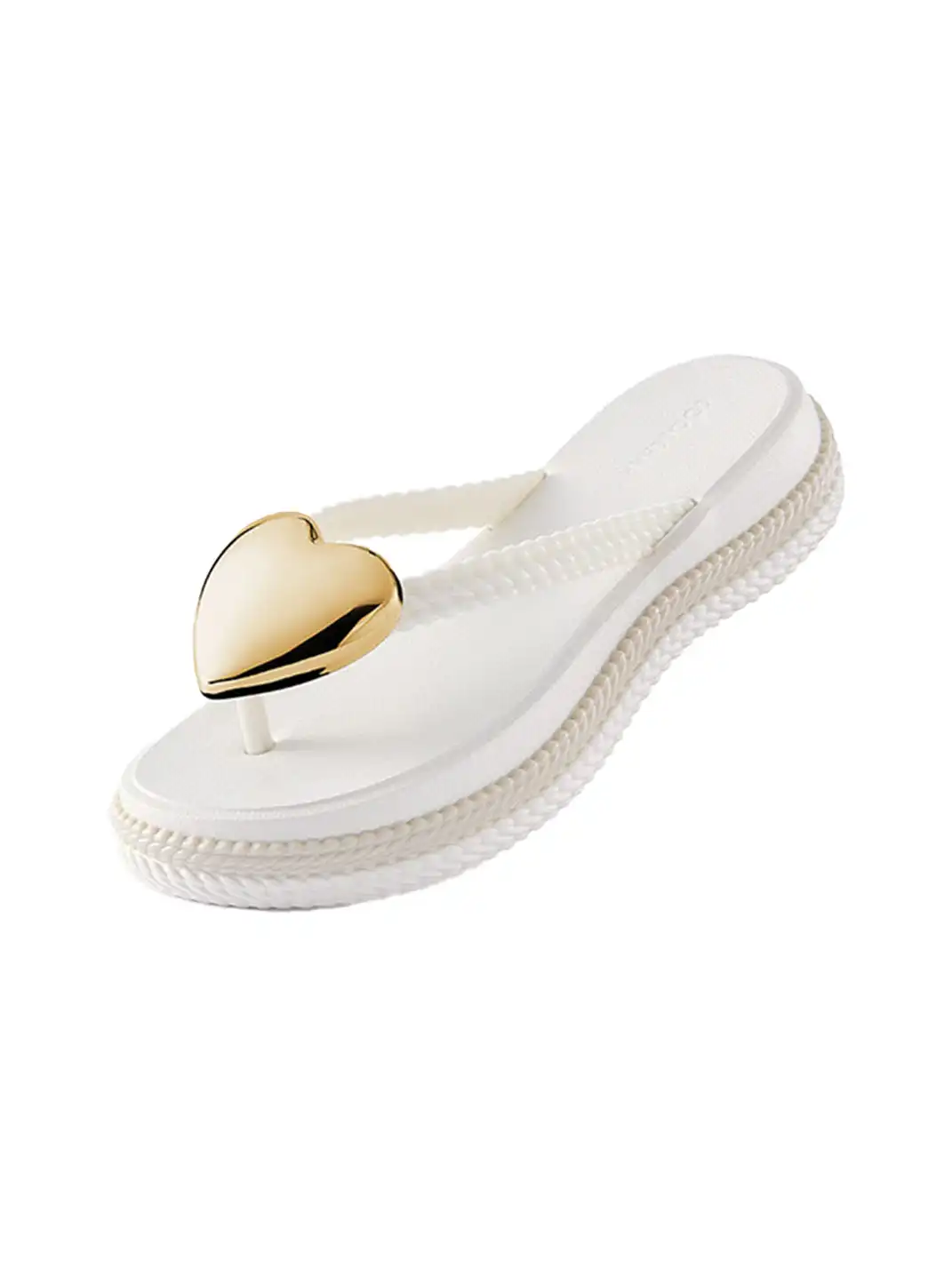 COOLCHAP | Heart-Shaped Platform Flip-Flops