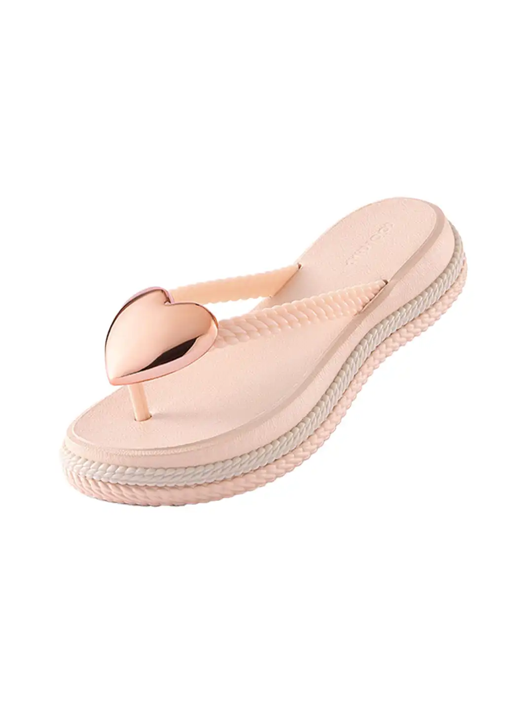 COOLCHAP | Heart-Shaped Platform Flip-Flops